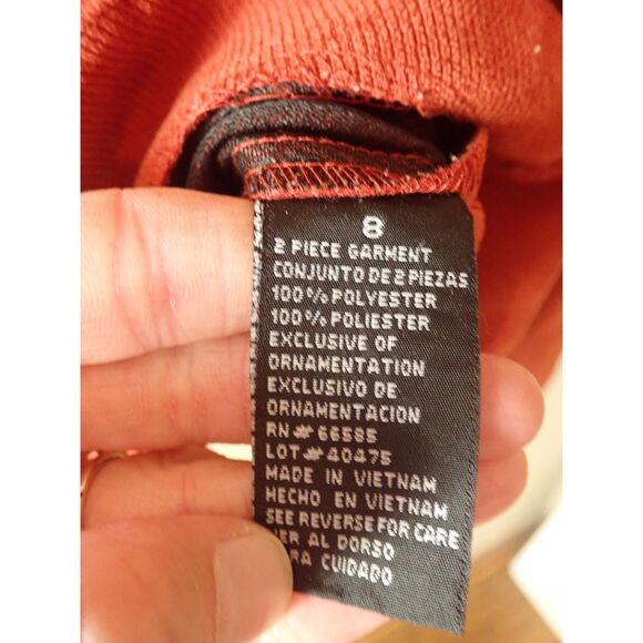 Perceptions New York Blazer Orange Gold Embellishments Size 8 Tweed - Picture 11 of 11